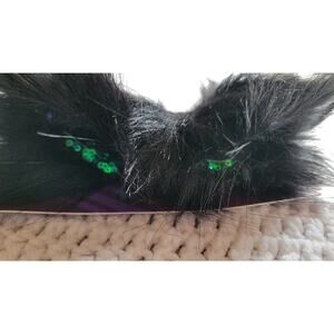 Furry Ears Clip On Black and Sparkly Style